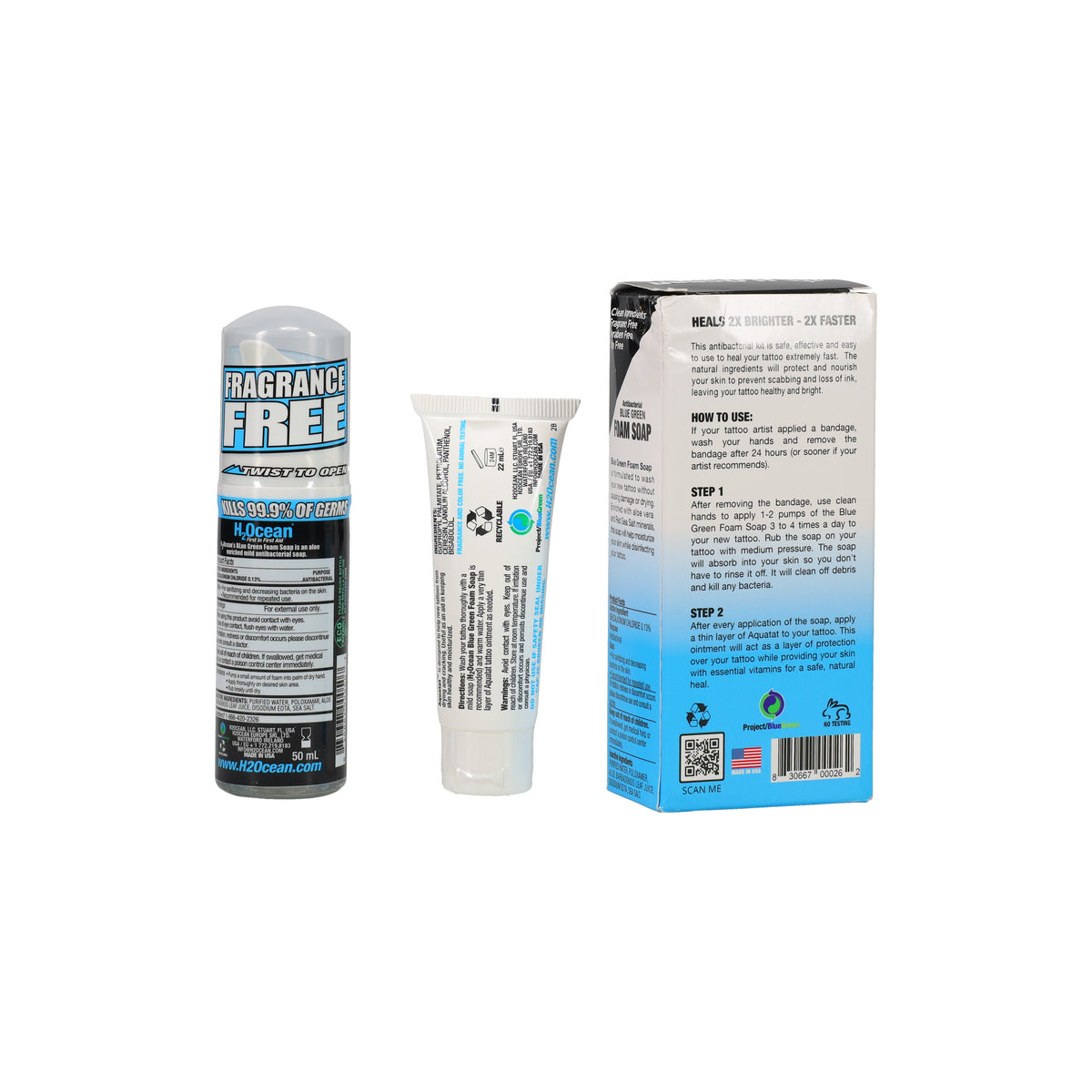 Antibacterial Tattoo Aftercare Kit - 2pk