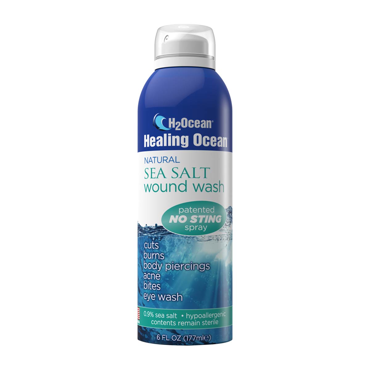 Natural Sea Salt Wound Wash 6 fl oz